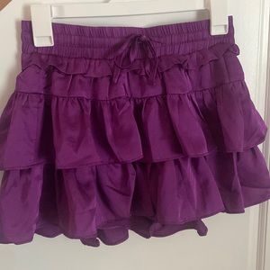 purple ruffle skirt